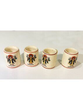 Set of 4 mini München Souvenir Ceramic beer steins, Vintage, Bavaria, Germany